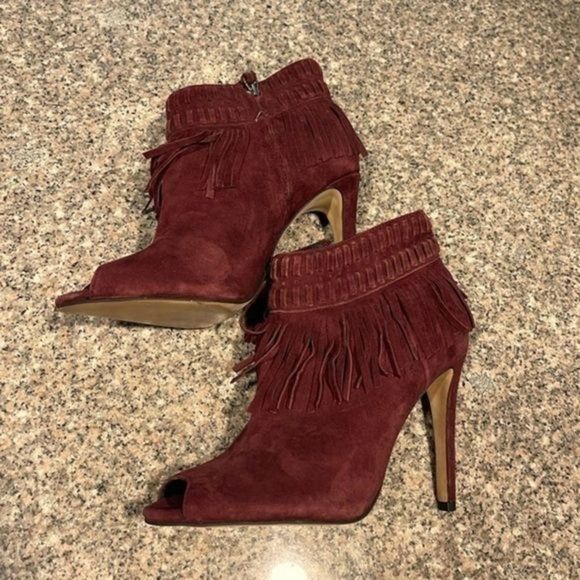 Designer!  Rebecca Minkoff Leather Bootie Heels Size 9 - Picture 3 of 8